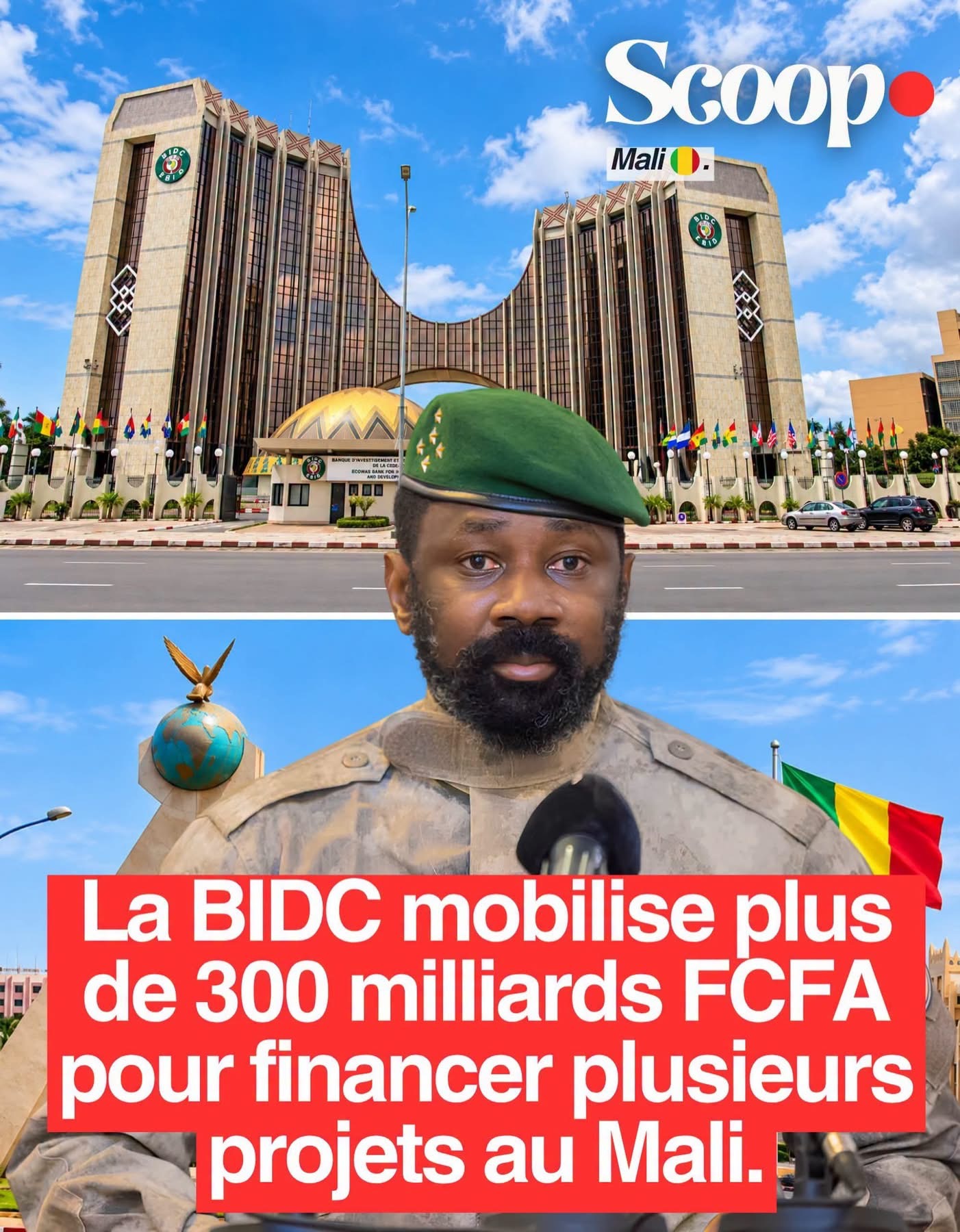 La Banque d’investissement et de développement de la CEDEAO (BIDC) a engagé 518,83 millions de dollars, soit plus de 300 milliards FCFA, au Mali.